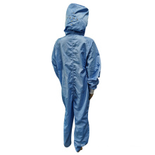 Cheap Price Anti Dust Comfortable Grid Design ESD Antistatic Polyester Coverall